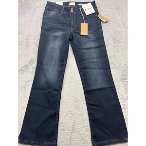 ANGELS EVERFLEX CURVY BOOTCUT Jeans Dark Wash Size 8 SHORT NWT